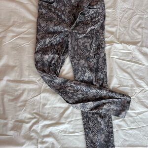 Zara Beige Snake Print Jeans